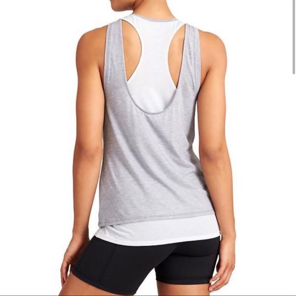 Athleta Solid Black Essence Double Layer Tank - image 2